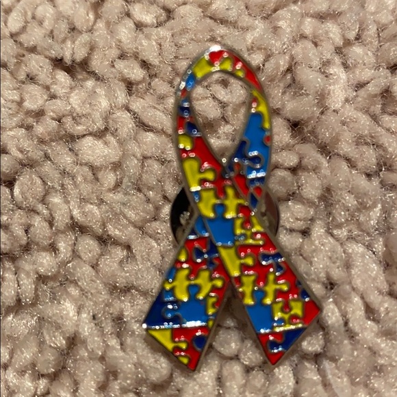 1” metal autism awareness acceptance puzzle ribbon pins 13 - Picture 2 of 6